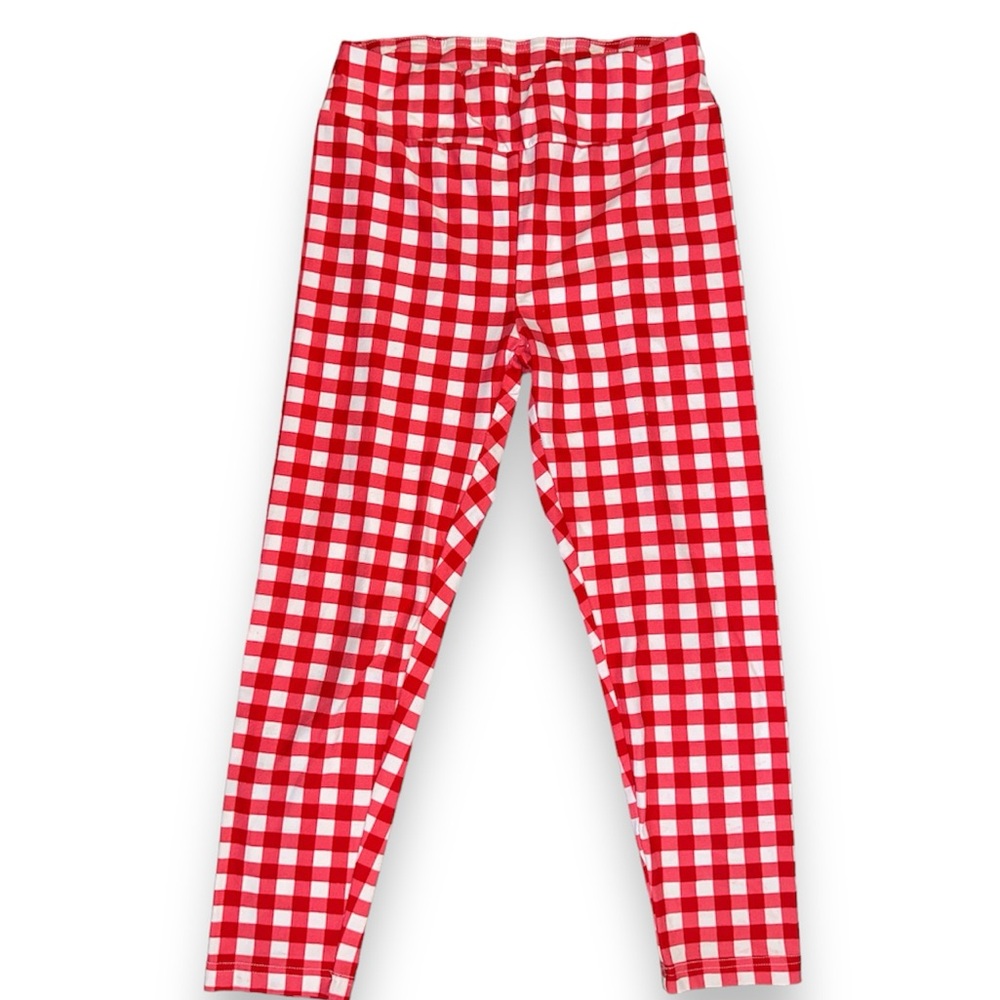 Celebrate It Checkered Red & White Leggings